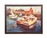 Boats Repose by Ken Valastro, oil on canvas, sold Oct 2025