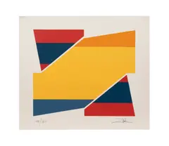 Rotation II" - circa 1980 by Larry Zox, screenprint on paper, sold Oct 2025