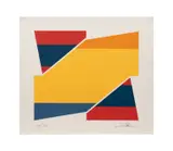 Rotation II" - circa 1980 by Larry Zox, screenprint on paper, sold Oct 2025