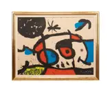 Le Bagnard et sa compagne" (The Crook and His Companion)- circa 1975 by Joan Miró, etching with aquatint on paper, sold Oct 2025