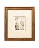 David Before Saul" from The Bible Series - 1956 by Marc Chagall, etching on arches paper, sold Oct 2025