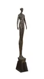Cavalier" - 1999 by Tom Corbin, bronze sculpture on tapered stone base, sold Oct 2025