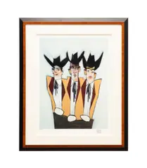 Untitled by Todd White, Oil Men" - circa 2000, sold Oct 2025