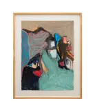 Untitled by Allison Stewart, mixed media on paper, sold Oct 2025