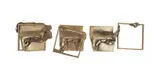 born 1943). Untitled - Fabric Study Triptych by George Beasley, bronze hanging sculpture, sold Oct 2025