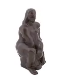 Untitled - Seated Figure - mid to late 20th century by Leonard Schwartz, bronze, sold Oct 2025