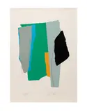 Sounds Cut II" - circa 1980 by Larry Zox, screenprint on paper, sold Oct 2025