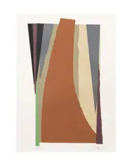 Crow Slab II" - circa 1980 by Larry Zox, screenprint on paper, sold Oct 2025
