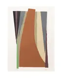 Crow Slab II" - circa 1980 by Larry Zox, screenprint on paper, sold Oct 2025