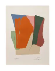 Green Card Sound II" - circa 1980 by Larry Zox, screenprint on paper, sold Oct 2025