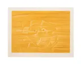 Yellow Mask by LeRoy Clarke, 1977, lithograph on paper, sold Oct 2025