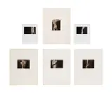 Collection of six black and white nude male portraits by Harriet Leibowitz, gelatin silver on paper, sold Oct 2025
