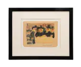 A. Rembrandt by Justin McCarthy, crayon and mixed media on paper, sold Oct 2025