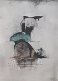 Untitled by Johnny Friedlander, Etching, sold Aug 2023