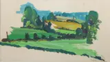 Untitled by Mary Page Evans, oil on paper, sold Aug 2023
