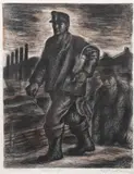 Untitled by Julius T. Bloch, Lithograph "Coal Miner" lithograph on paper, sold Aug 2023