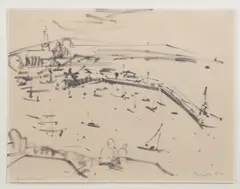 Untitled by Werner Drewes, ink and brush on paper, sold Aug 2023