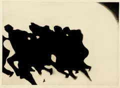 Untitled by Juan Genovés, etching "Pagina Doublada" from the "Silencio Silencio" series, sold Sep 2023