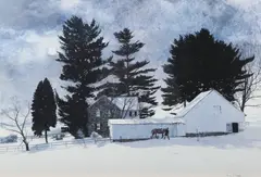 PA artist by Peter Sculthorpe, lithograph "Christmas Moon", sold Sep 2023