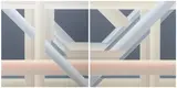 (2) Contemporary abstract serigraphs "Meridian I" and "Meridian II by John Martineau, silkscreen on paper, sold Sep 2023