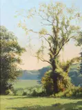 DE artist by Jon Redmond, oil on canvas, sold Sep 2023