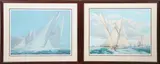 (2) maritime serigraphs:  "Australia Outback" and "Lipton Challenges the Cup by Pete Peterson, silkscreen on paper, sold Sep 2023