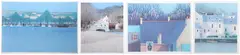 (4) signed lithographs depicting scenes of France by André Bourrié, lithograph on paper, sold Sep 2023