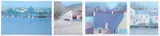 (4) signed lithographs depicting scenes of France by André Bourrié, lithograph on paper, sold Sep 2023