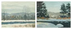 (2) Winter landscape paintings by Herbert Foerster, oil on canvas, sold Sep 2023