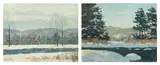 (2) Winter landscape paintings by Herbert Foerster, oil on canvas, sold Sep 2023