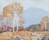 landscape painting by Paul Lauritz, oil on board, sold Sep 2023