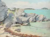 Old Lyme by Clark Voorhees, oil on board, sold Sep 2023