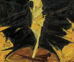 Éclatement, 1963 by Rita Letendre, oil on canvas, sold Nov 2024