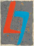 Face Off, 1970 by Jack Bush, gouache, sold May 2025