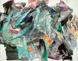 Sans titre, 1964 by Marcelle Ferron, oil on canvas, sold May 2025