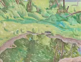 Pool, Snowflake, circa 1928 by Lionel LeMoine FitzGerald, oil on canvas, sold May 2025