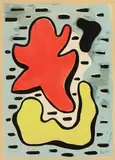 Composition, 1950 by Fernand Léger, gouache on paper, sold May 2025