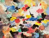 Sans titre, 1947 by Jean Paul Riopelle, ink and watercolour, sold Nov 2025