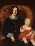 Mrs. David Douglas Young (née Sarah Gunn) with Her Son, George Burns Symes Young, 1852 by Théophile Hamel, oil on canvas, sold Nov 2025