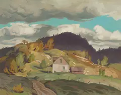 Quebec Farm, 1968 by A. J. Casson, oil on canvas, sold Nov 2025