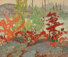 The Severn, circa 1922 by Franklin Carmichael, oil on board, sold Nov 2025