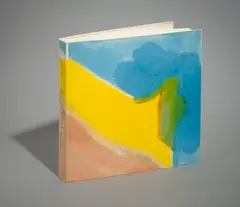 Painted Book Cover, 1971 by Helen Frankenthaler, acrylic on canvas bound monograph of the artist, with text by Barbara Rose, designed by Ro, sold Nov 2025