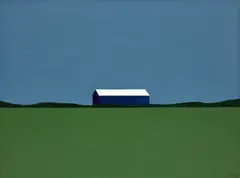 Barn, 2022 by Charles Pachter, 2022, acrylic on canvas, sold Jan 2026