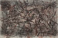 Sanguine, 1967 by Jean Paul Riopelle, 1967, colour etching, sold Jan 2026