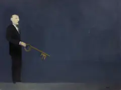 The Only Game in Town, 1991-2007 by Brian Burke, oil on canvas, sold Jan 2026