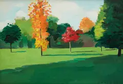 Side Light #6 by Kenneth Lochhead, oil on board, sold Jan 2026