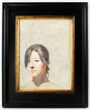 Portrait of Woman by Aleksander Balos, oil on canvas, sold Mar 2024