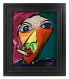Untitled by Peter Keil, acrylic on panel, sold Mar 2024