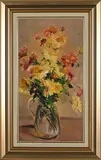 Still Life with Daisies by Ruth Audrey Squibb, oil on board, sold Dec 2022