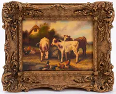 Untitled by Reuben Hunt, oil painting on panel, sold Sep 2023